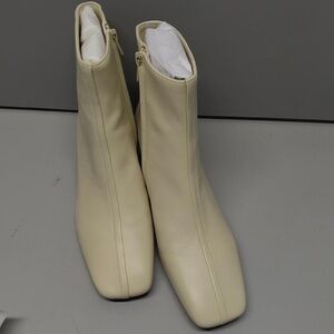 Vince Cream Ankle Booties